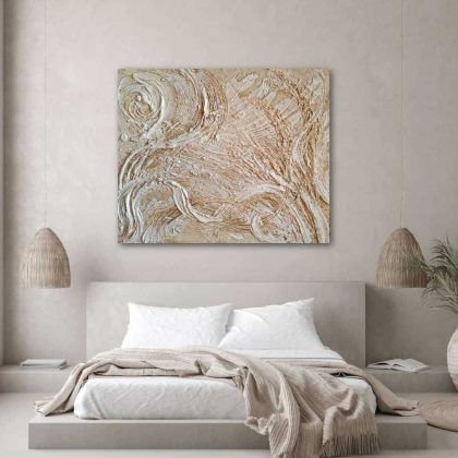 Movement of the earth remembers the step of water and returns it through the spiral of time. Wall sculpture by BelA ALeksandra