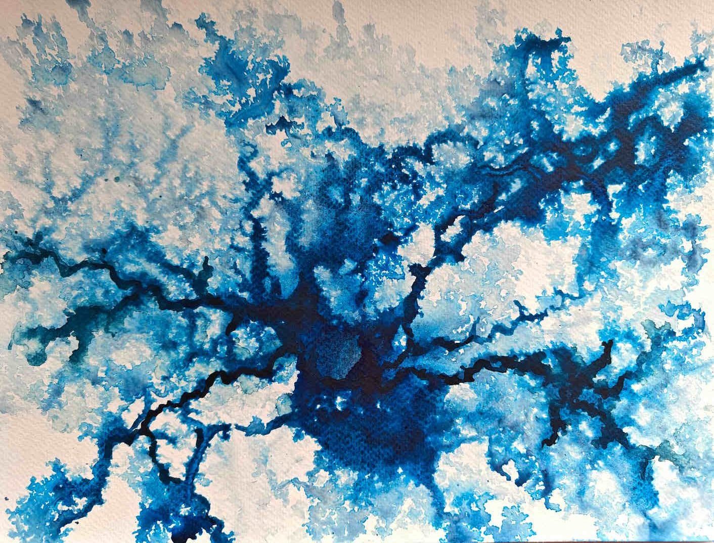 contemporary abstract painting Synaptic Fields I by BelA