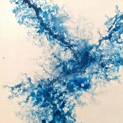 Textured contemporary abstract painting Synaptic Fields II by BelA