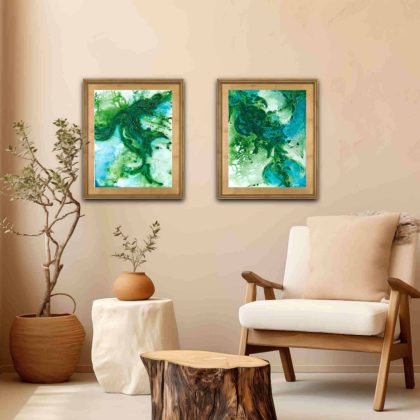 diptych “Where Silence Speaks the Pulse of Life” by Bela Aleksandra